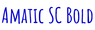 Amatic SC Bold шрифт